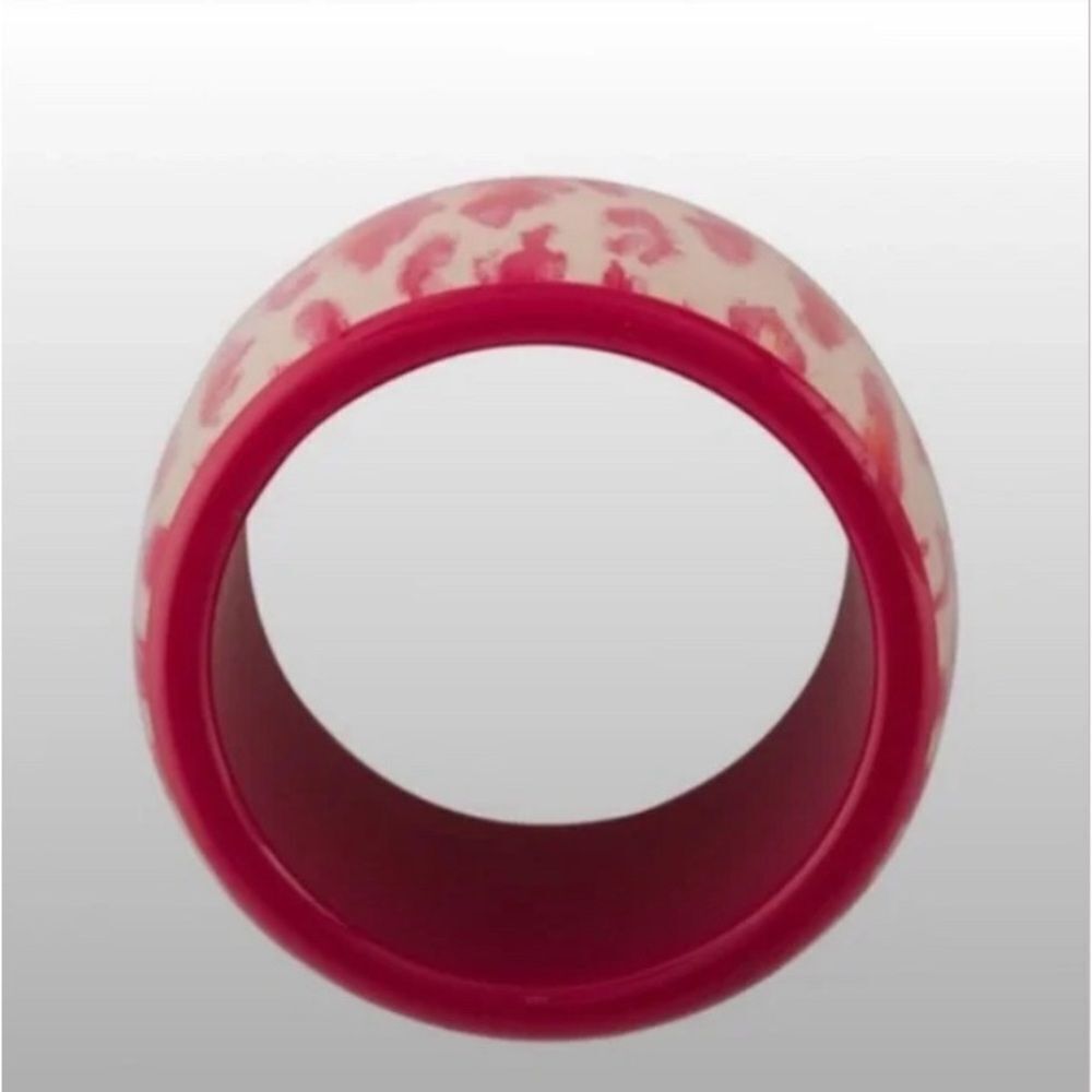 VTG *DIOR* RARE COLOR! Pink! Jungle Resin Bangle Bracelet - Picture 5 of 8